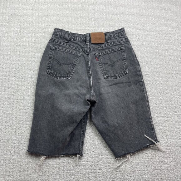 Vintage Levis 531 Grey Denim Shorts Mens 28 Made Canada Cutoff Distressed 90s - Picture 11 of 15